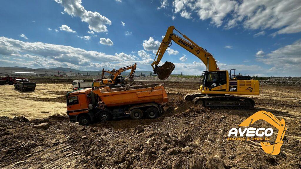 inchirieri excavatoare pe senile